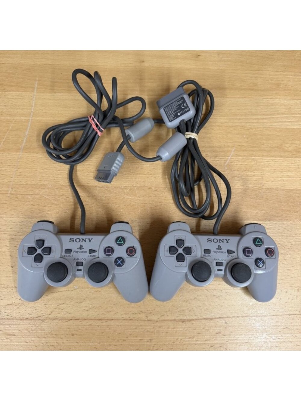2 Sony PlayStation PS1 Dual Shock Analog Controllers SCPH-1200